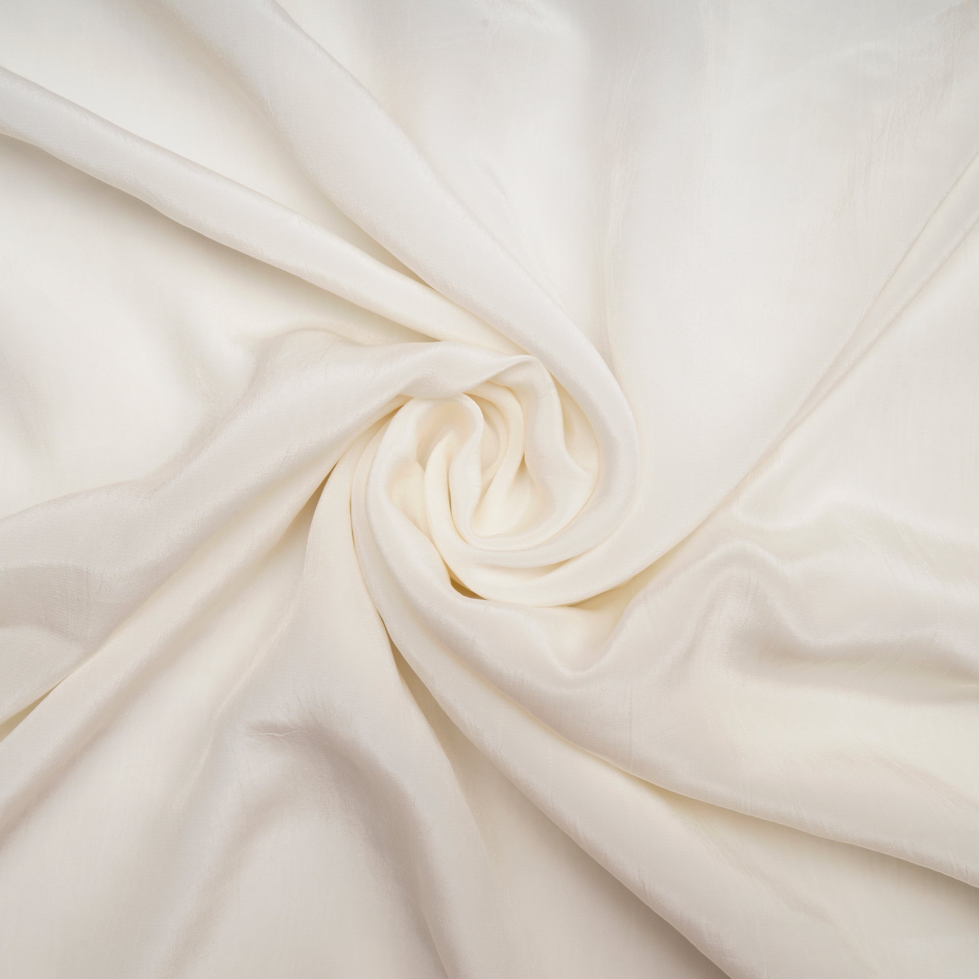 White Color Cupro Crepe Fabric
