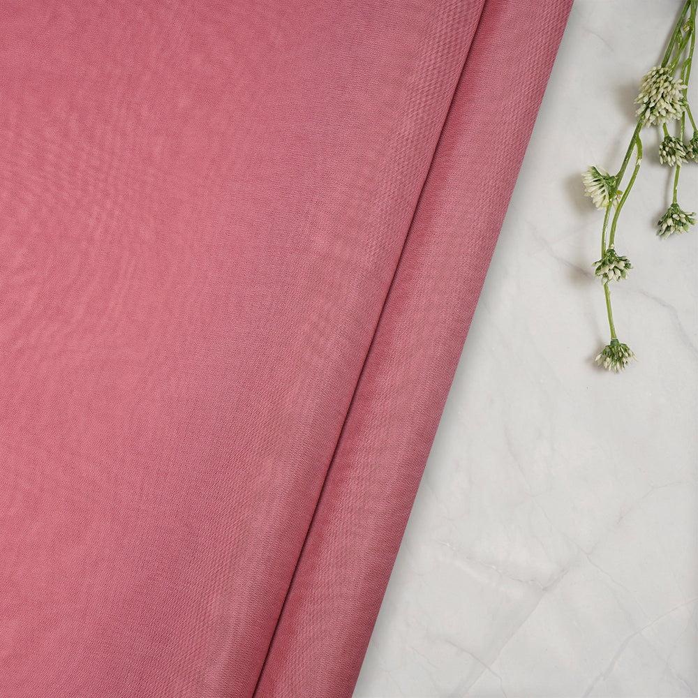 Light Pink Piece Dyed Viscose Organza Fabric