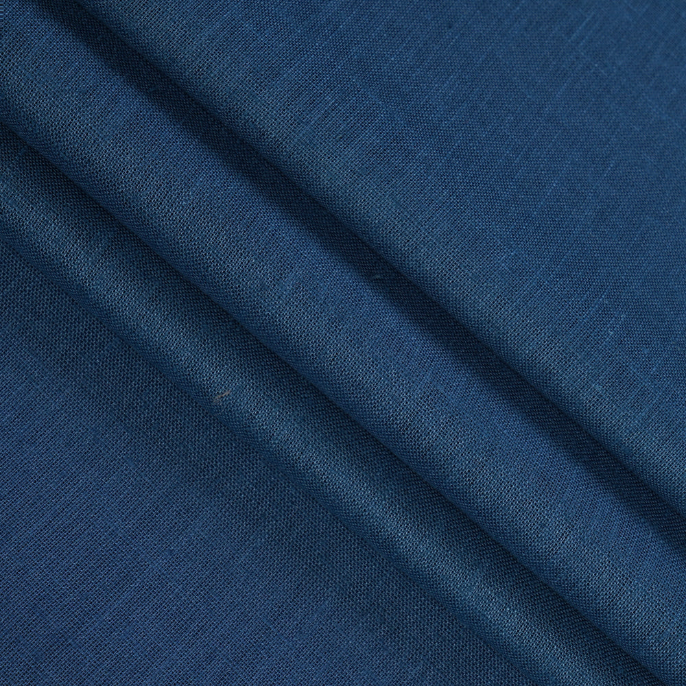 Blue Color Piece Dyed Excel Linen Fabric