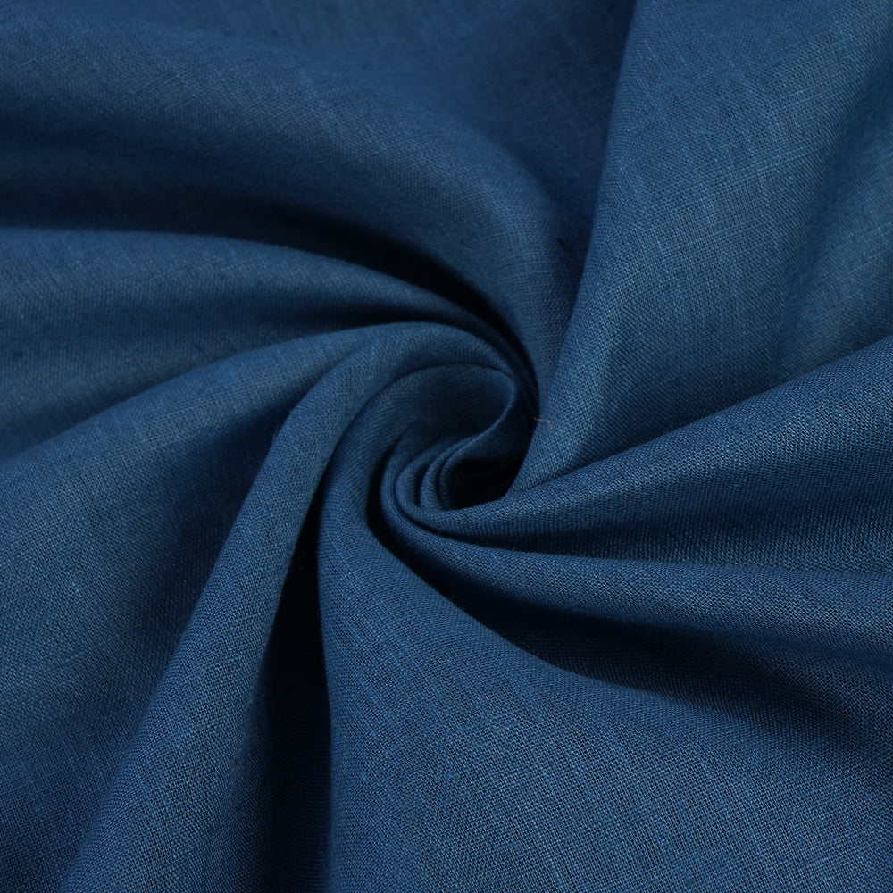 Blue Color Piece Dyed Excel Linen Fabric