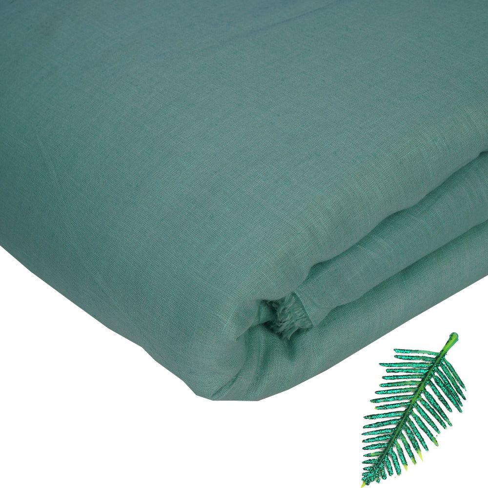 Green Color Piece Dyed Excel Linen Fabric