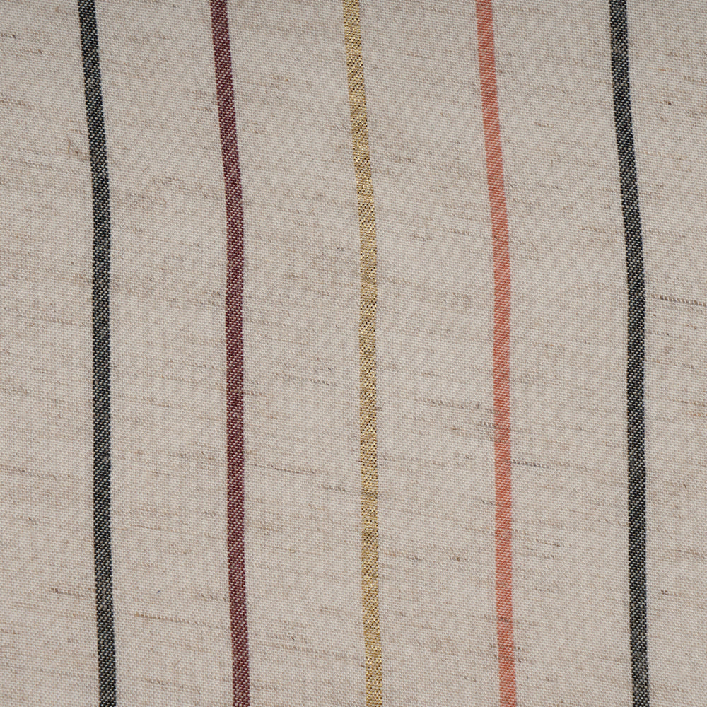 Off White Color Yarn Dyed Striped Rayon Fabric