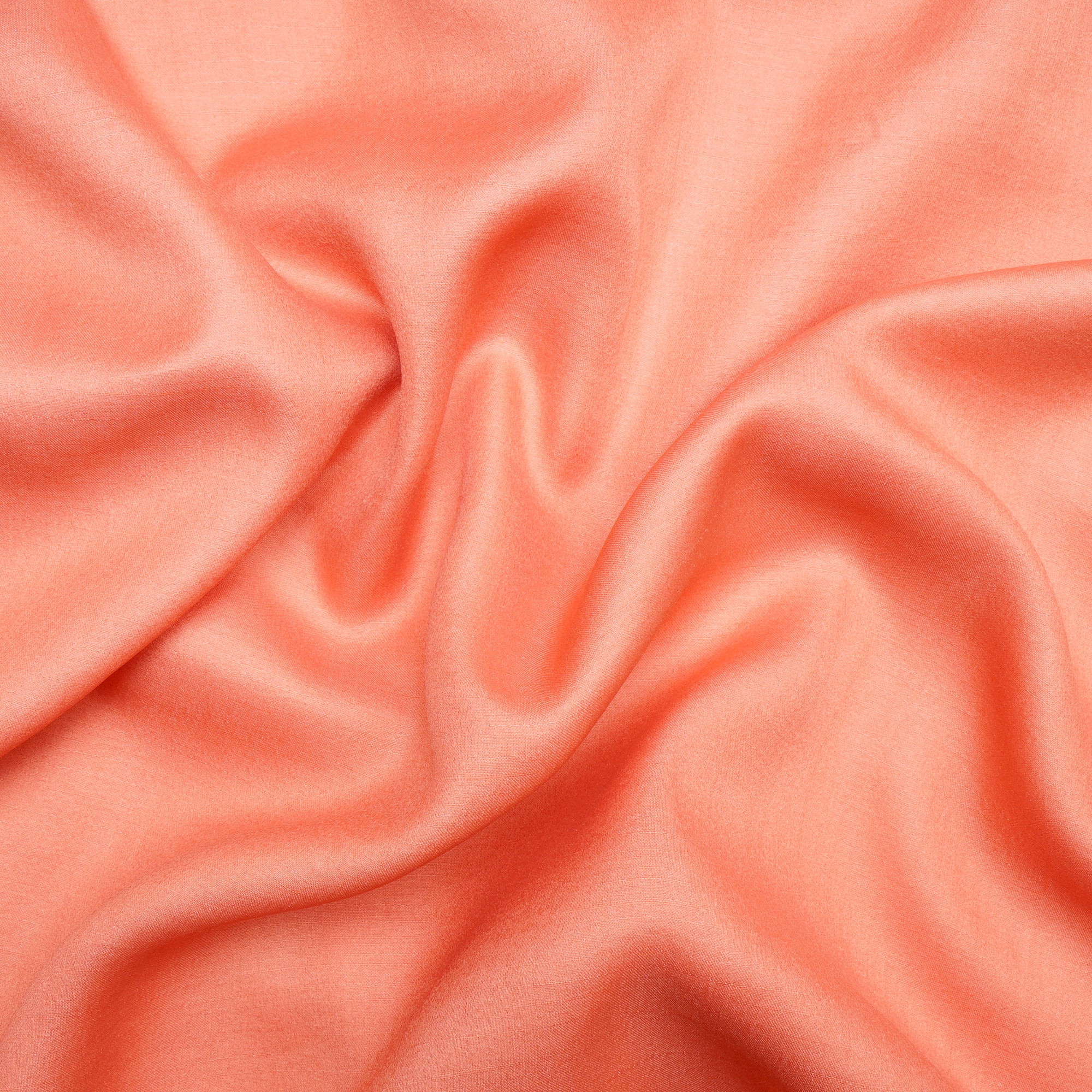 Starfish Orange Color Poly Tussar Fabric