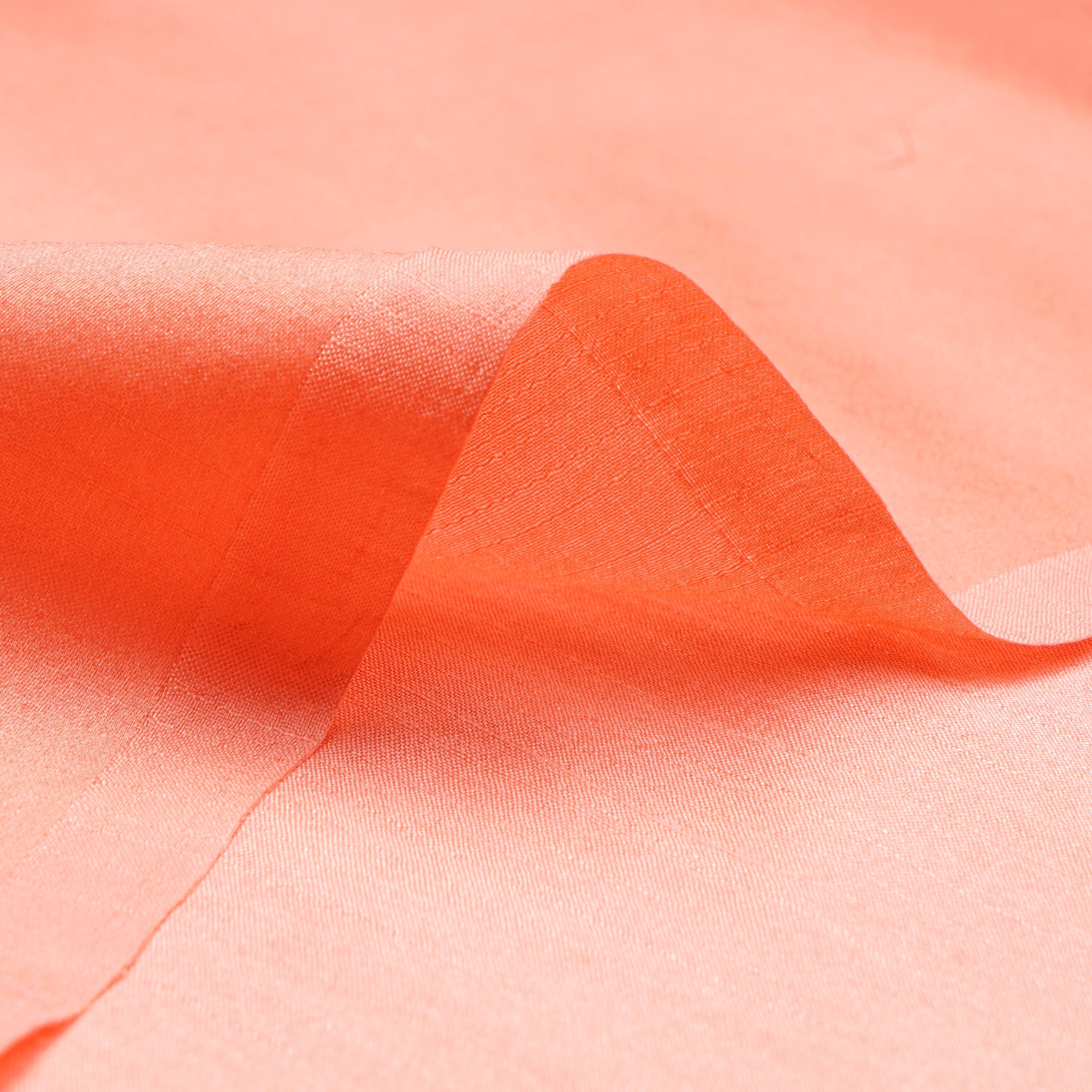 Starfish Orange Color Poly Tussar Fabric