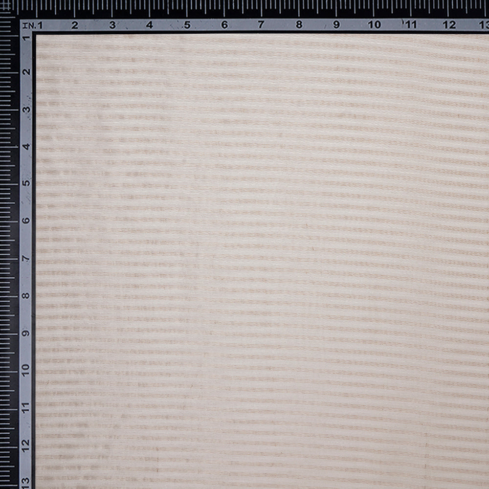 White Striped Pattern Dyeable Russion Silk Fabric
