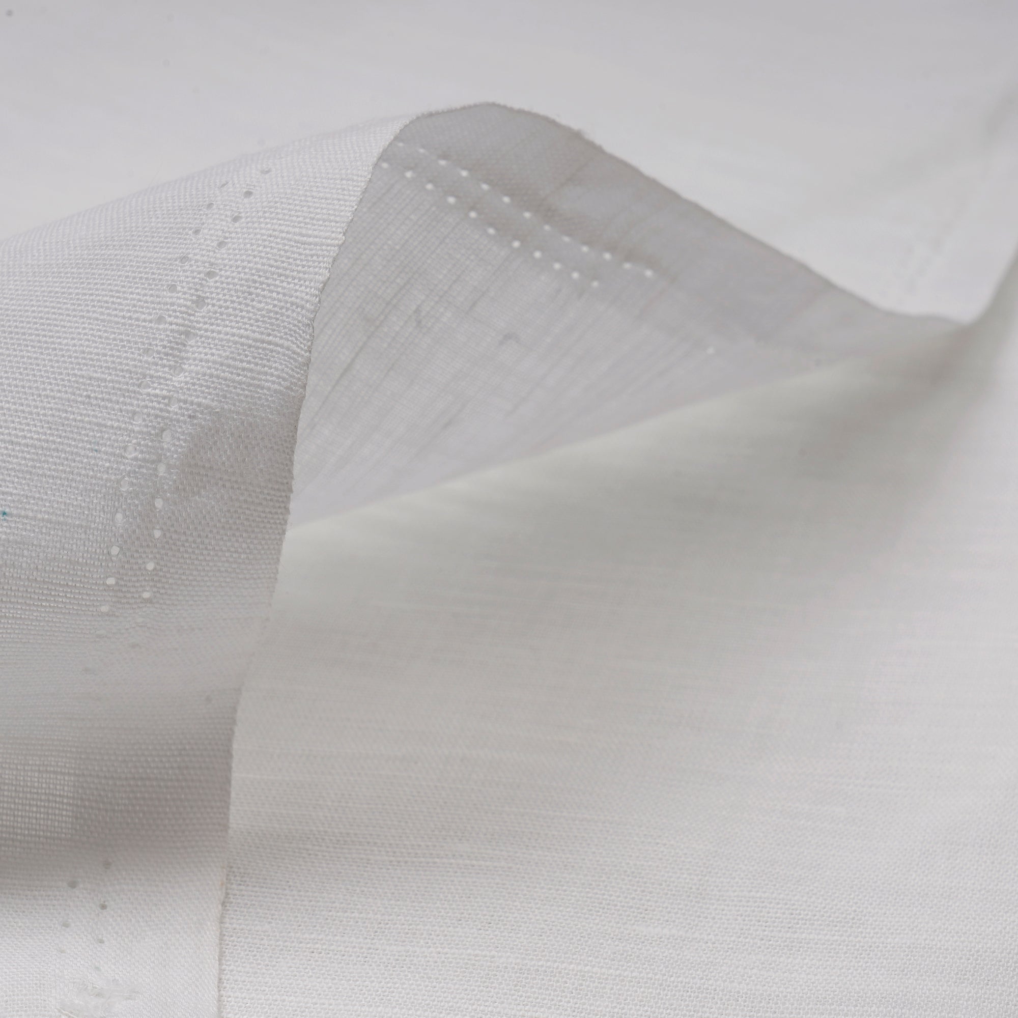 White Cotton Linen Dyeable Fabric