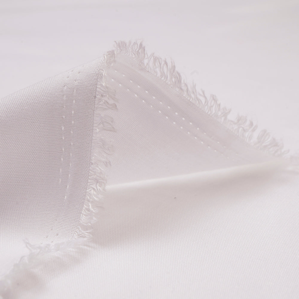 White Plain Poly Rayon Fabric