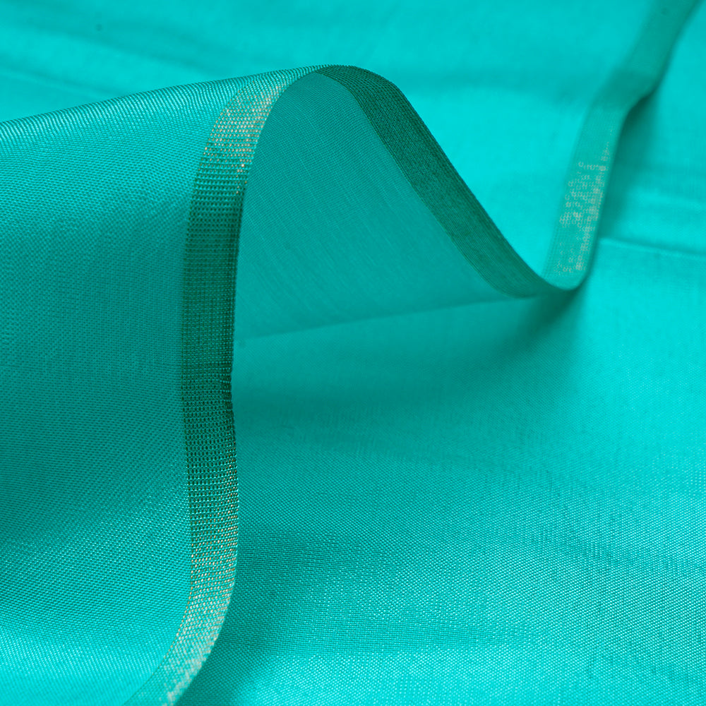 Turquoise Color Piece Dyed Upada Fabric