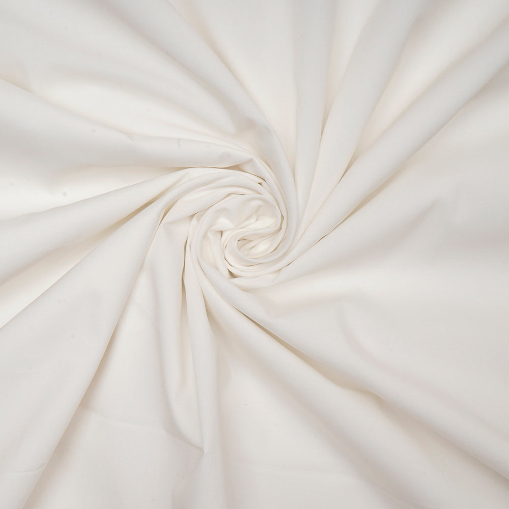 White Plain 60'sX60's Poplin Cotton Fabric