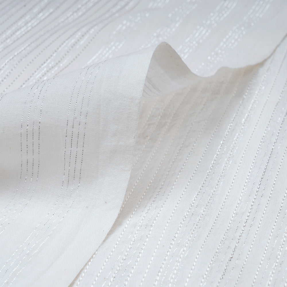 Buy Designer White Color Cotton Lurex Fabric Straight Pant Suit Online -  SALA2576