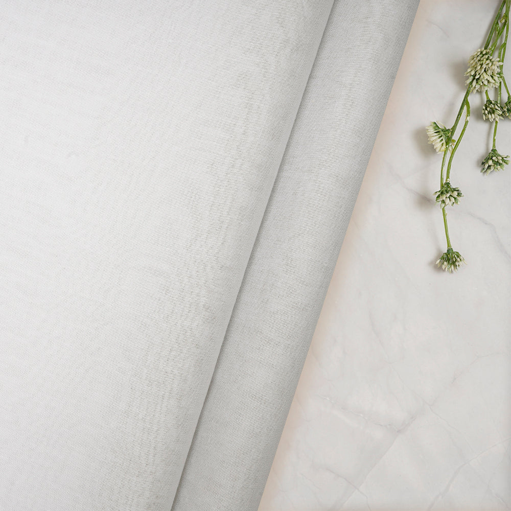 Off-White Color Fine Cotton Mulmul Dyeable Fabric