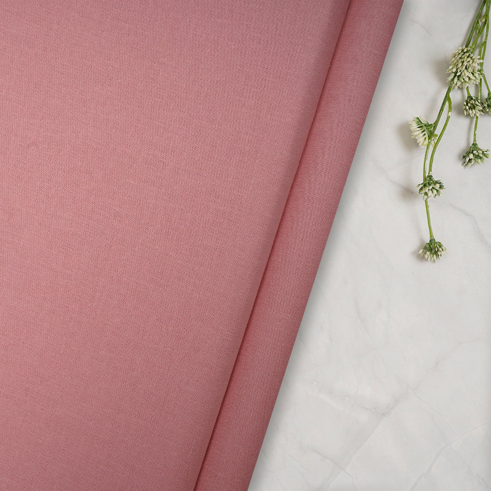 Dusty Pink Plain Modal Linen Fabric