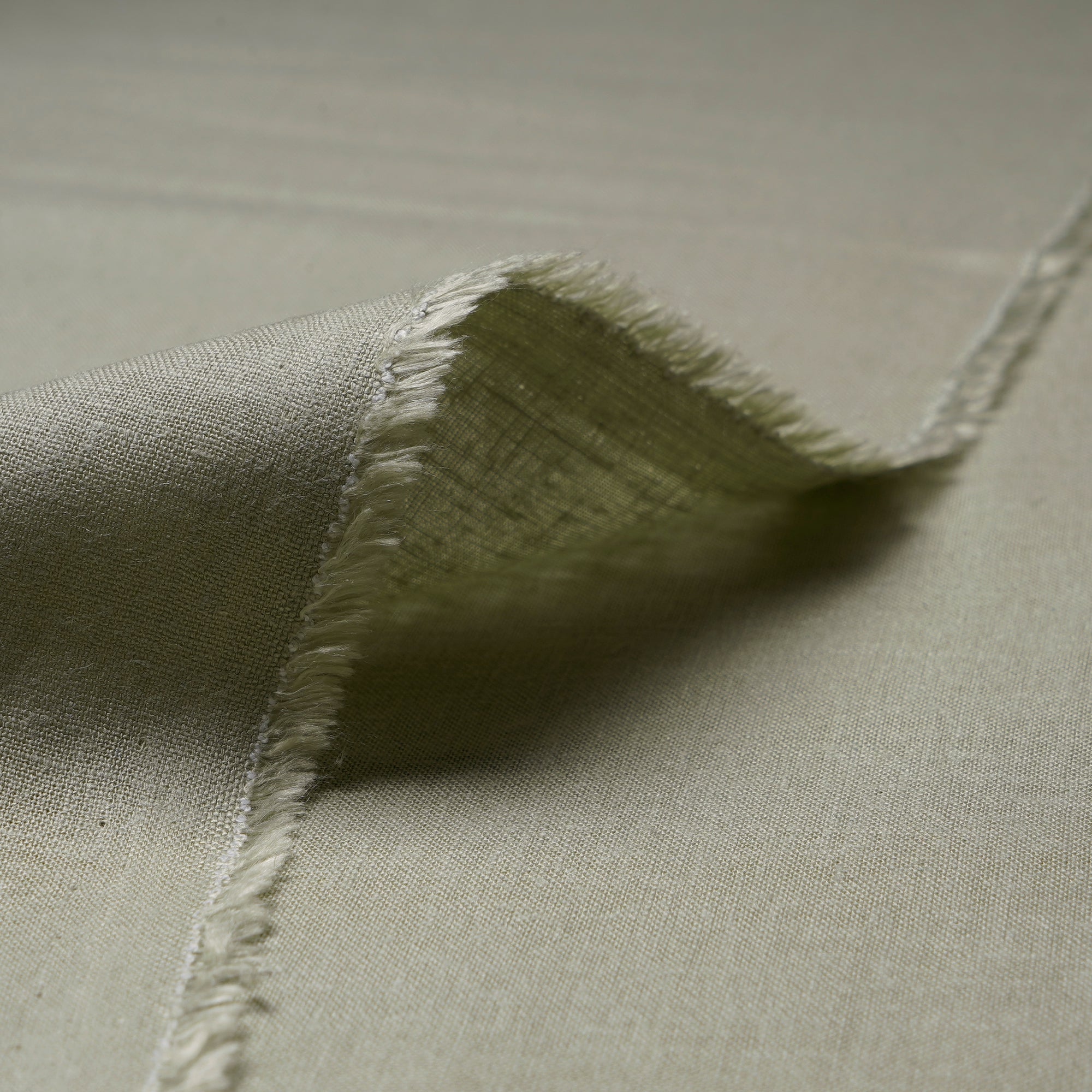 Light Olive Green Plain Modal Linen Fabric