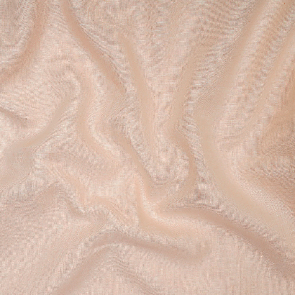 Cream Color Pure Linen Fine Count Yarn Dyed Fabric