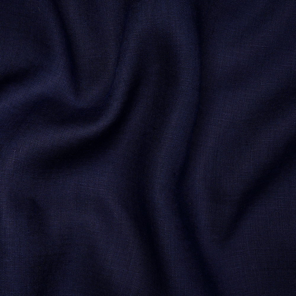 Blue Color Pure Plain Fine Linen Fabric