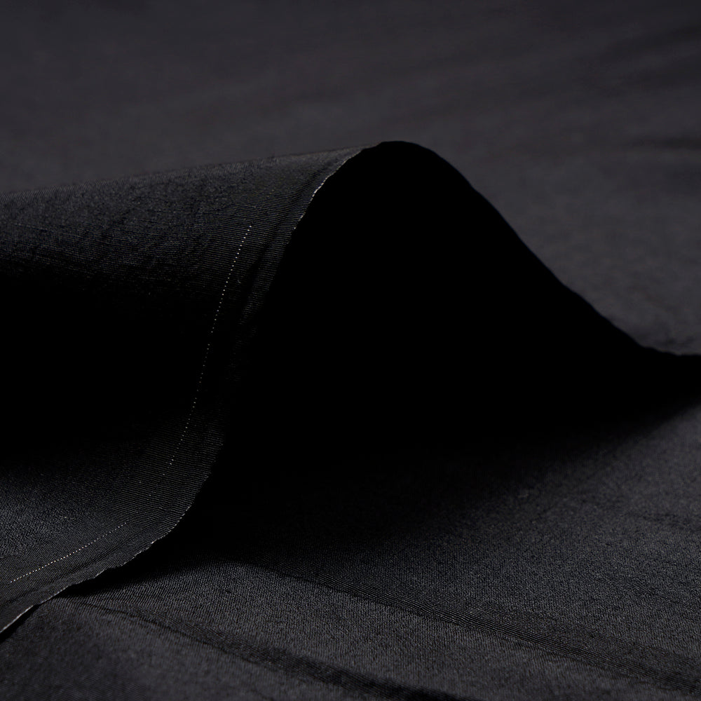 Black Plain Premium Orra Satin Fabric