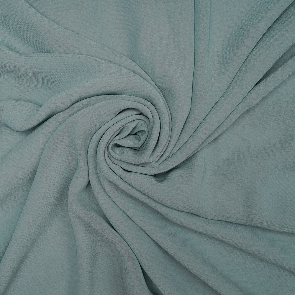 Bluish Grey Premium Fox Georgtte Fabric