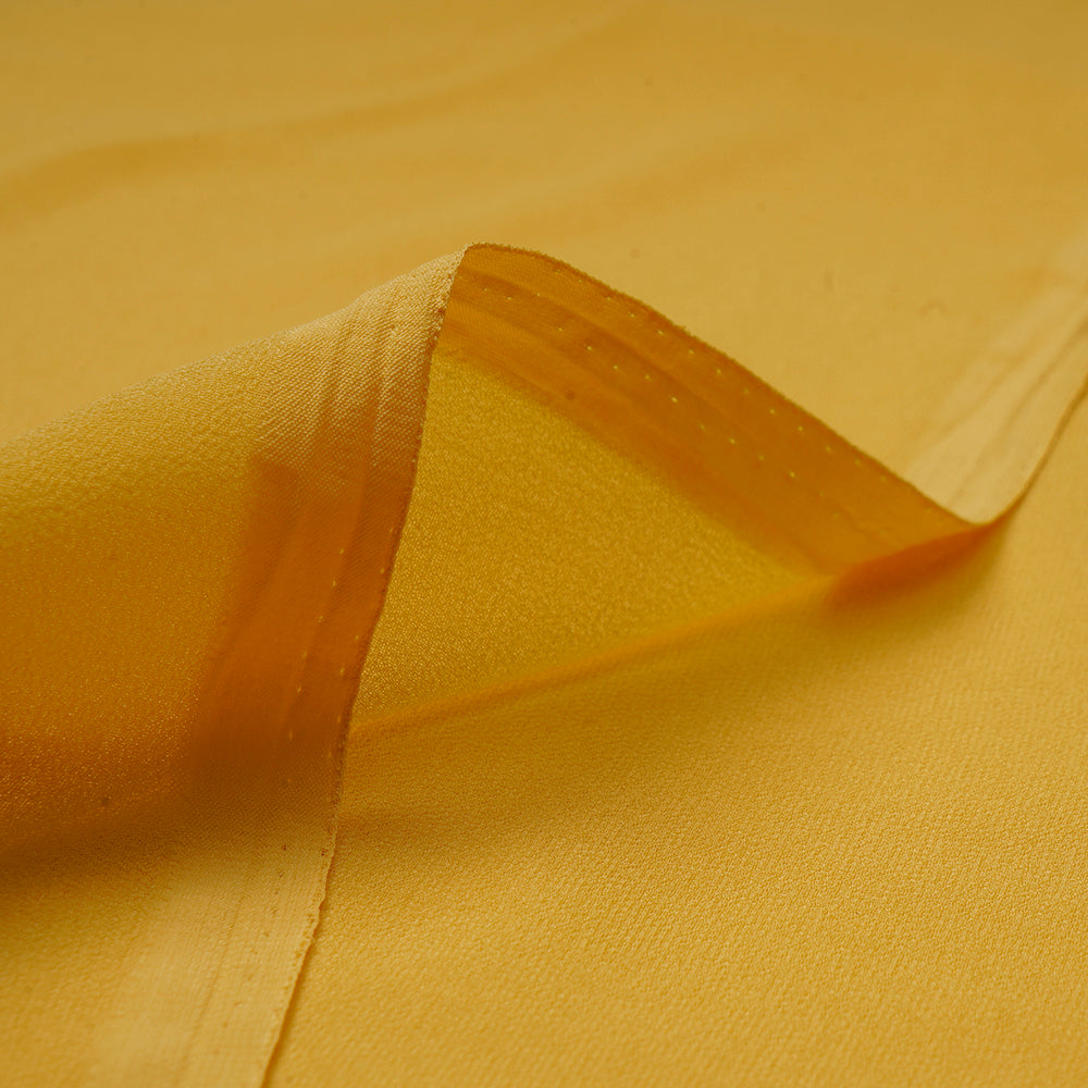 Mustard Plain Premium Fox Georgtte Fabric