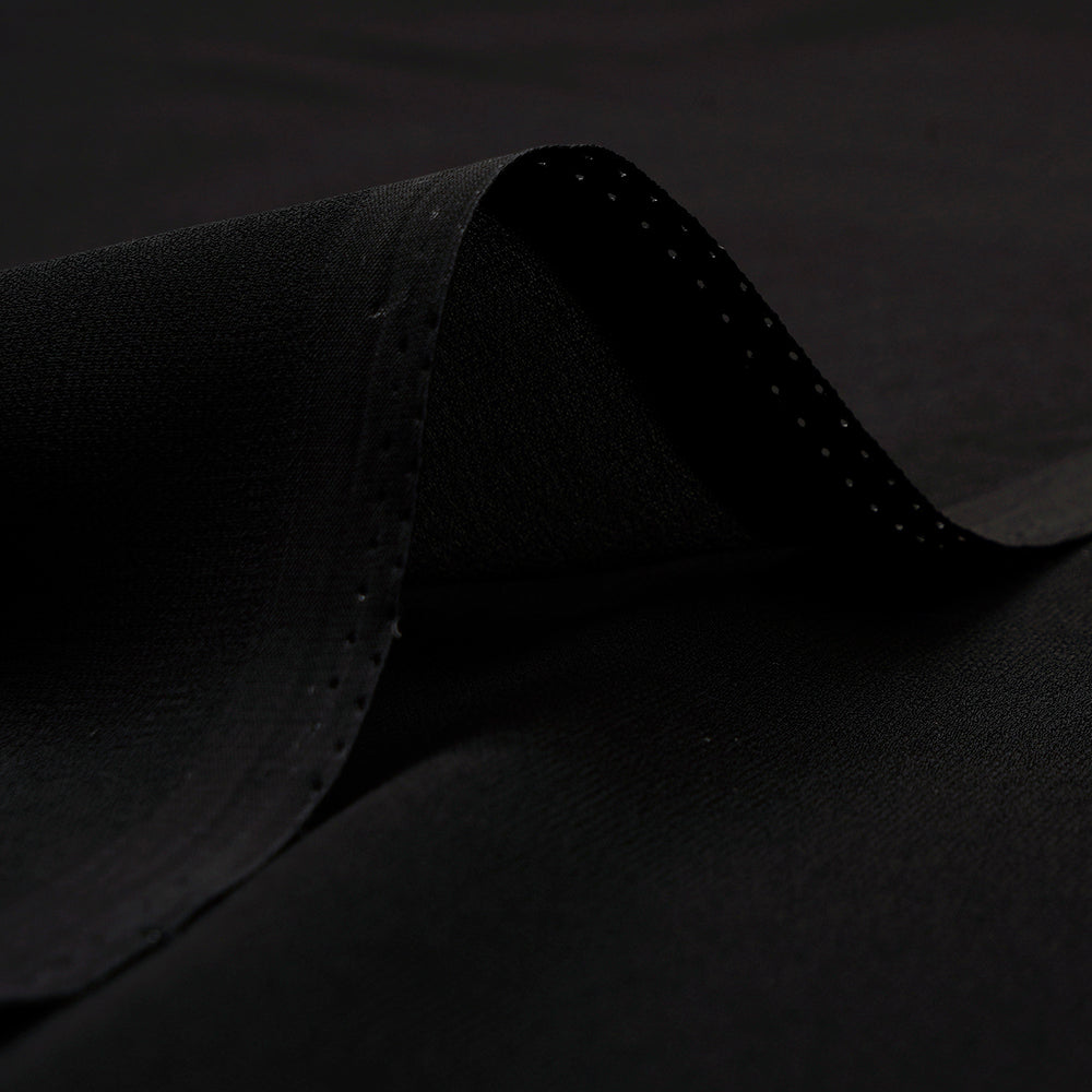 Black Plain Premium Fox Georgette Fabric
