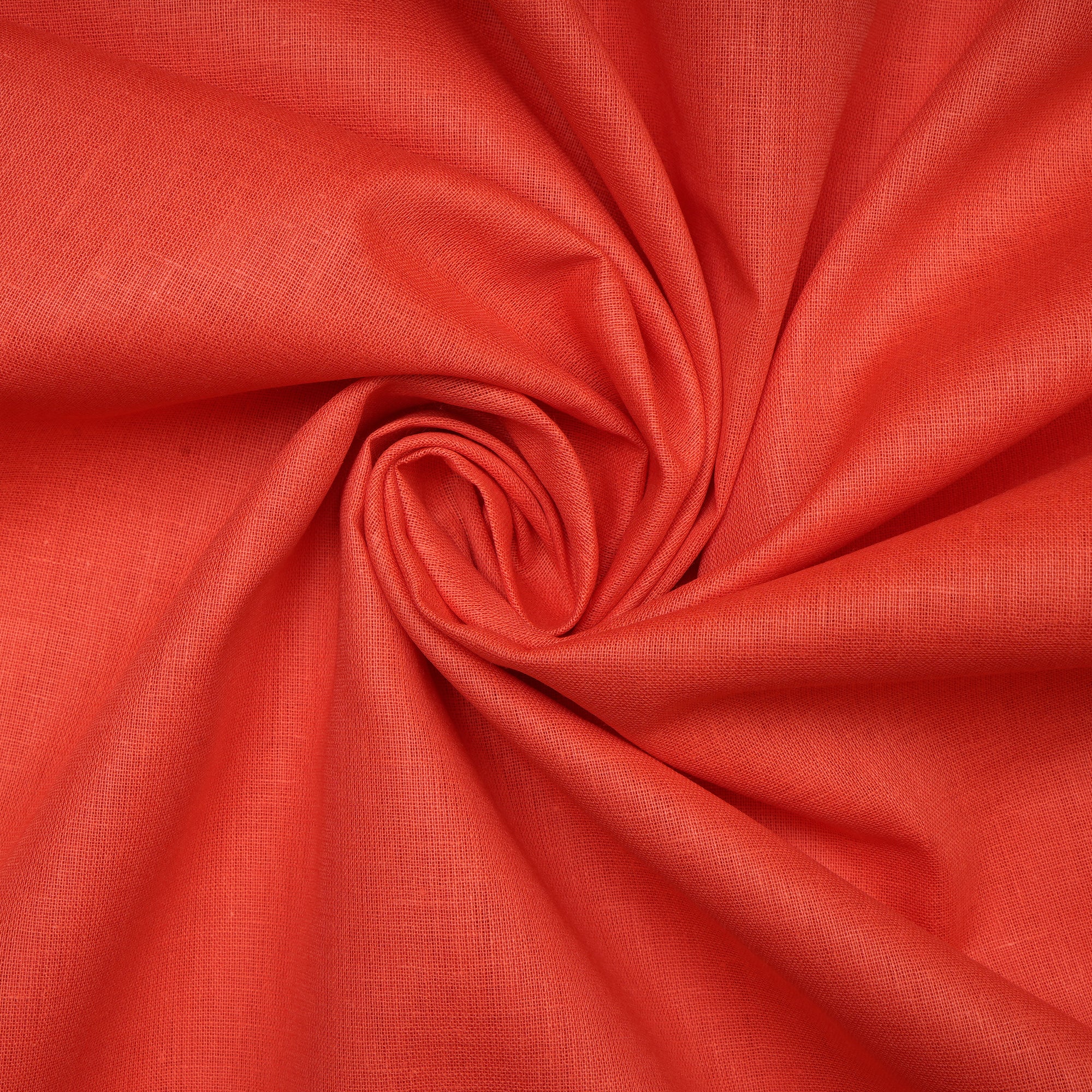 Coral Red Mill Dyed Pure Cotton Lining Fabric