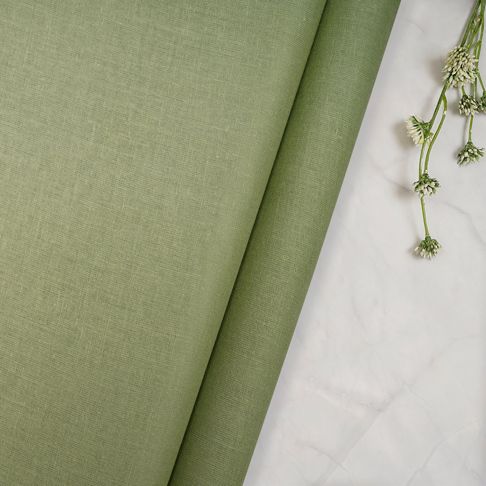 Powder Green Mill Dyed Pure Cotton Lining Fabric