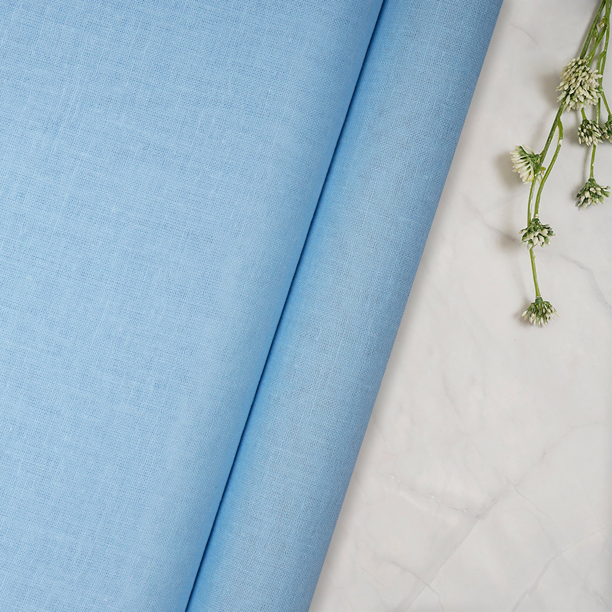 Baby Blue Mill Dyed Pure Cotton Lining Fabric