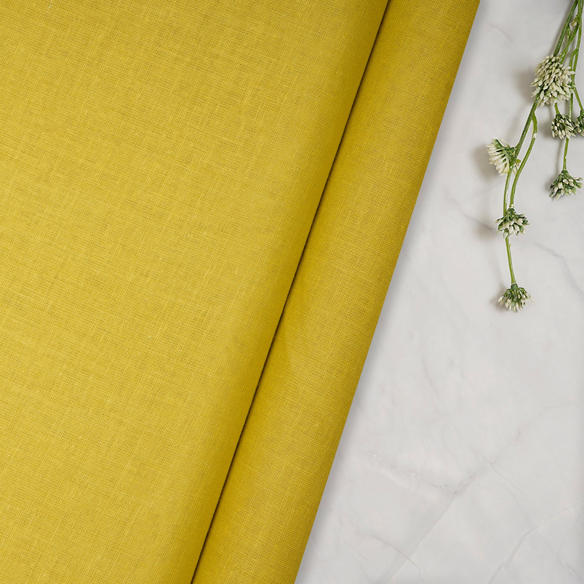 Chartreuse Mill Dyed Pure Cotton Lining Fabric