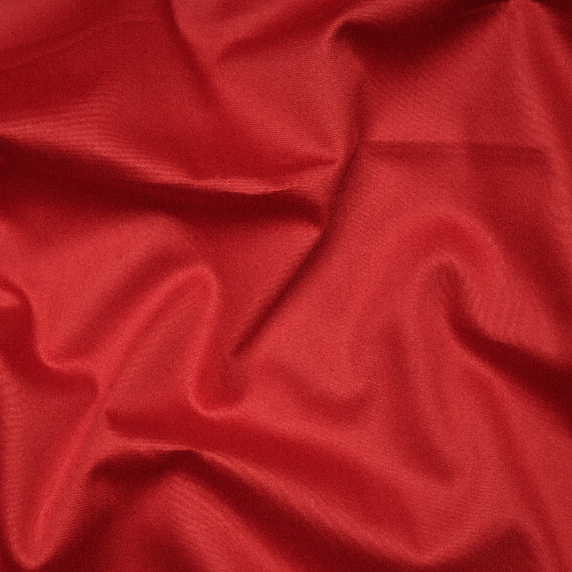 Red Premium Mill Dyed Glazed Cotton Satin Fabric