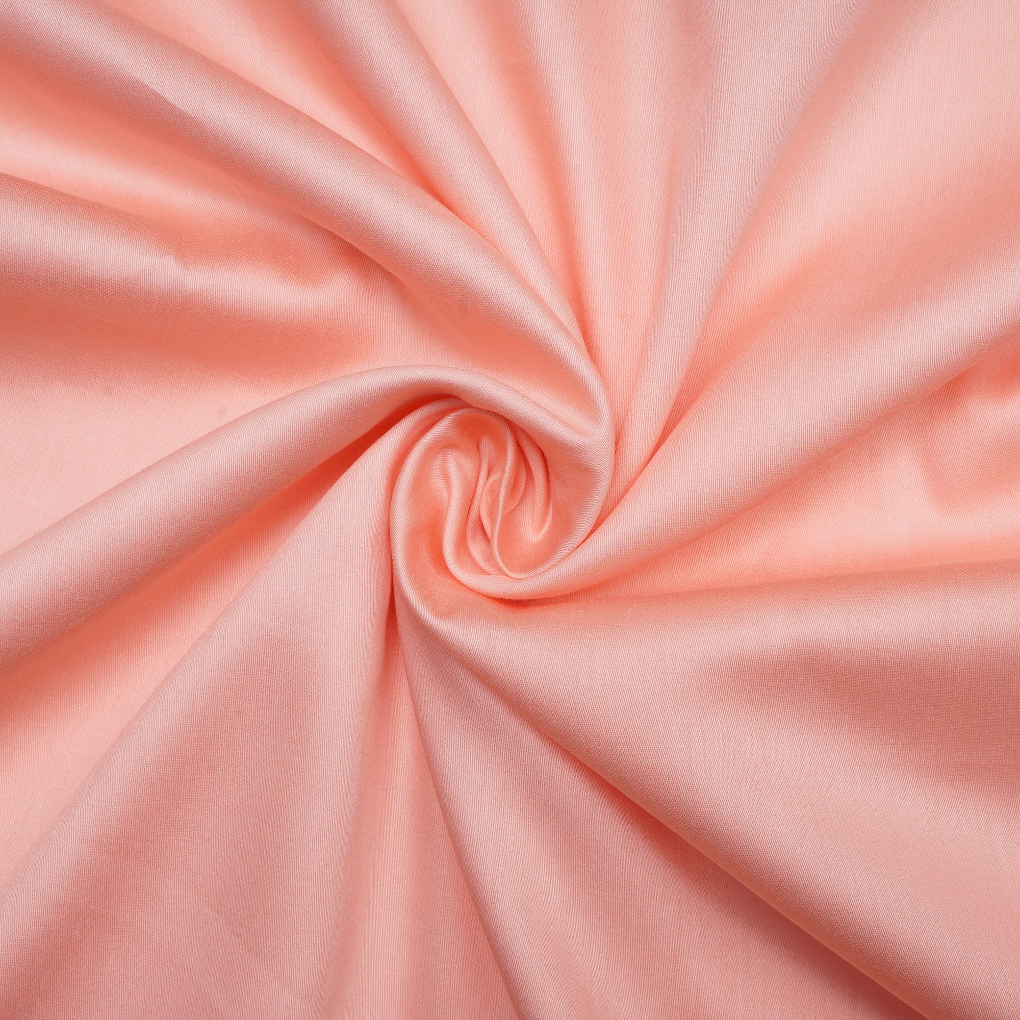 Peach Premium Mill Dyed Glazed Cotton Satin Fabric