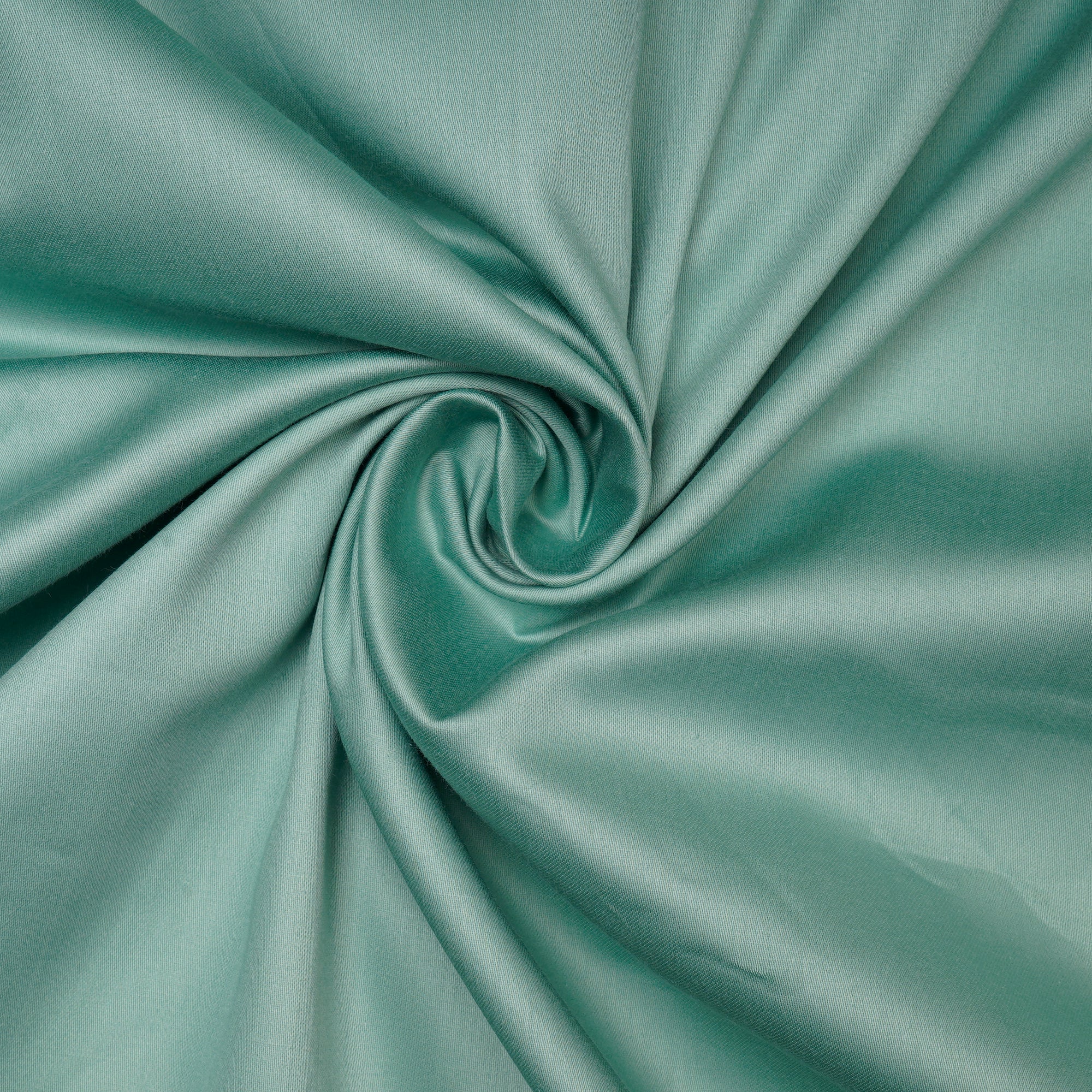 Sea Green Premium Mill Dyed Glazed Cotton Satin Fabric