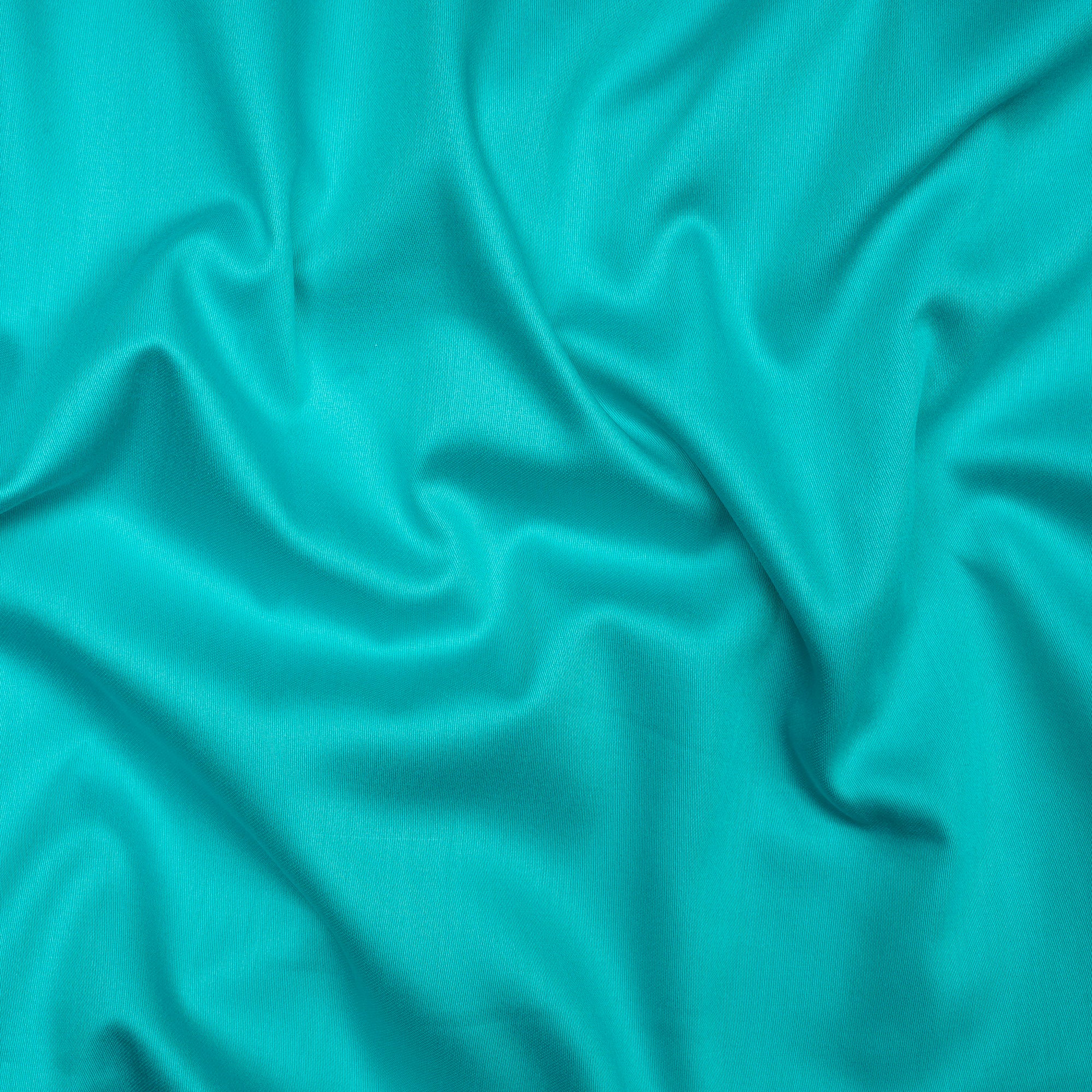 Turquoise Premium Mill Dyed Glazed Cotton Satin Fabric