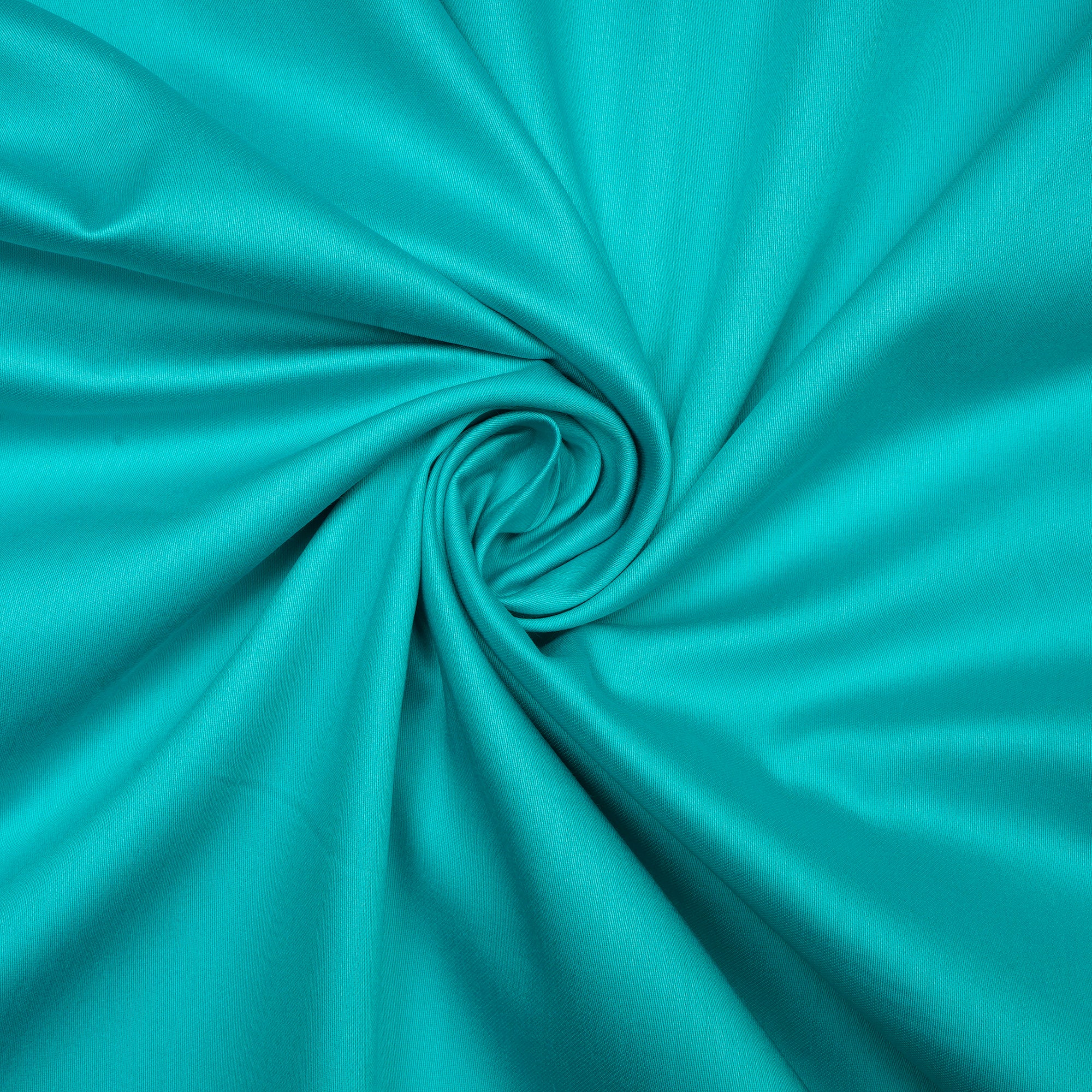 Turquoise Premium Mill Dyed Glazed Cotton Satin Fabric