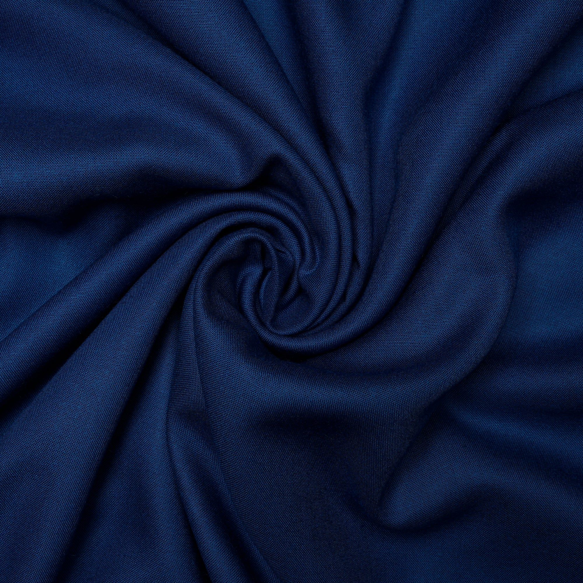 Royal Blue Plain Mill Dyed Rayon Fabric