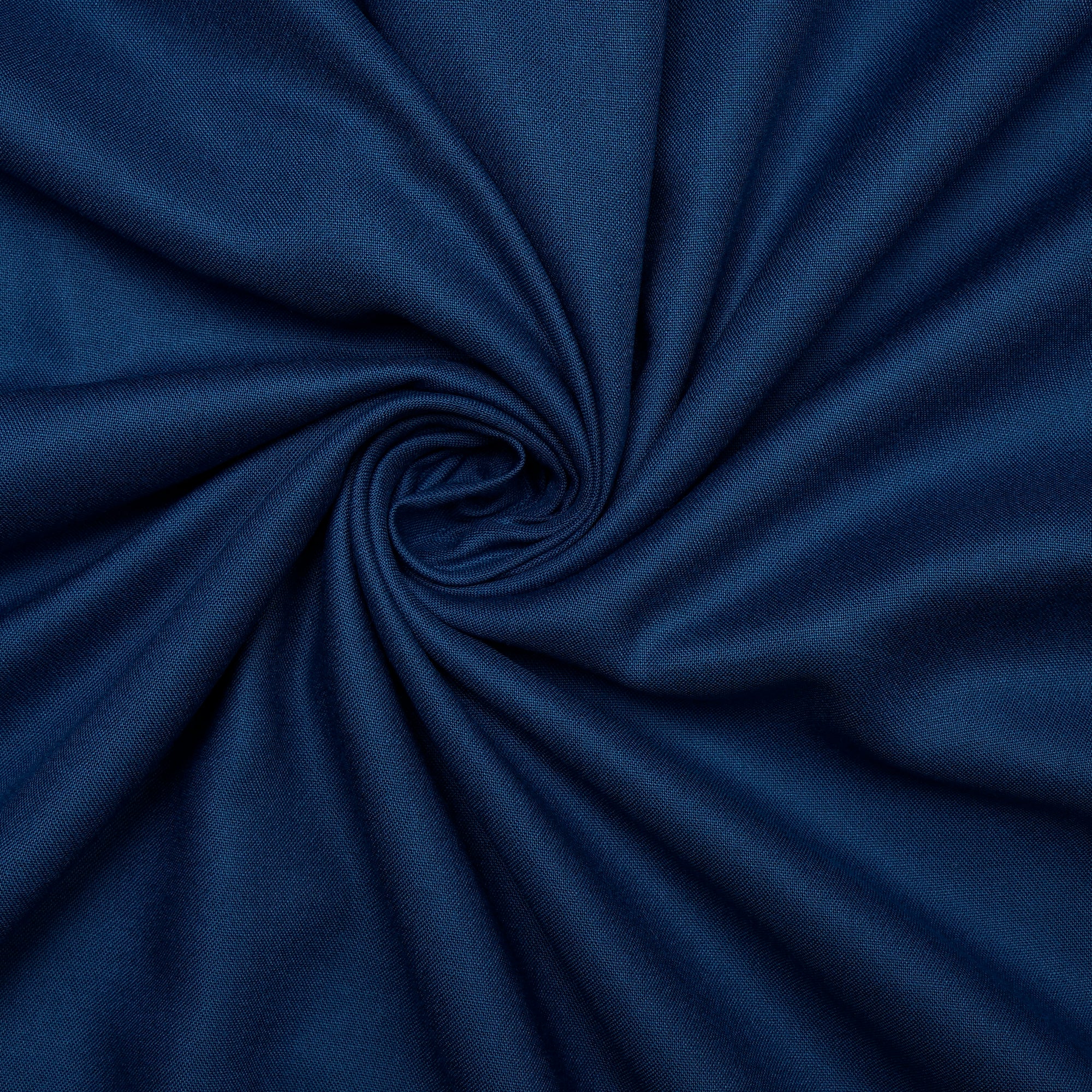 Prussian Blue Mill Dyed Rayon Fabric