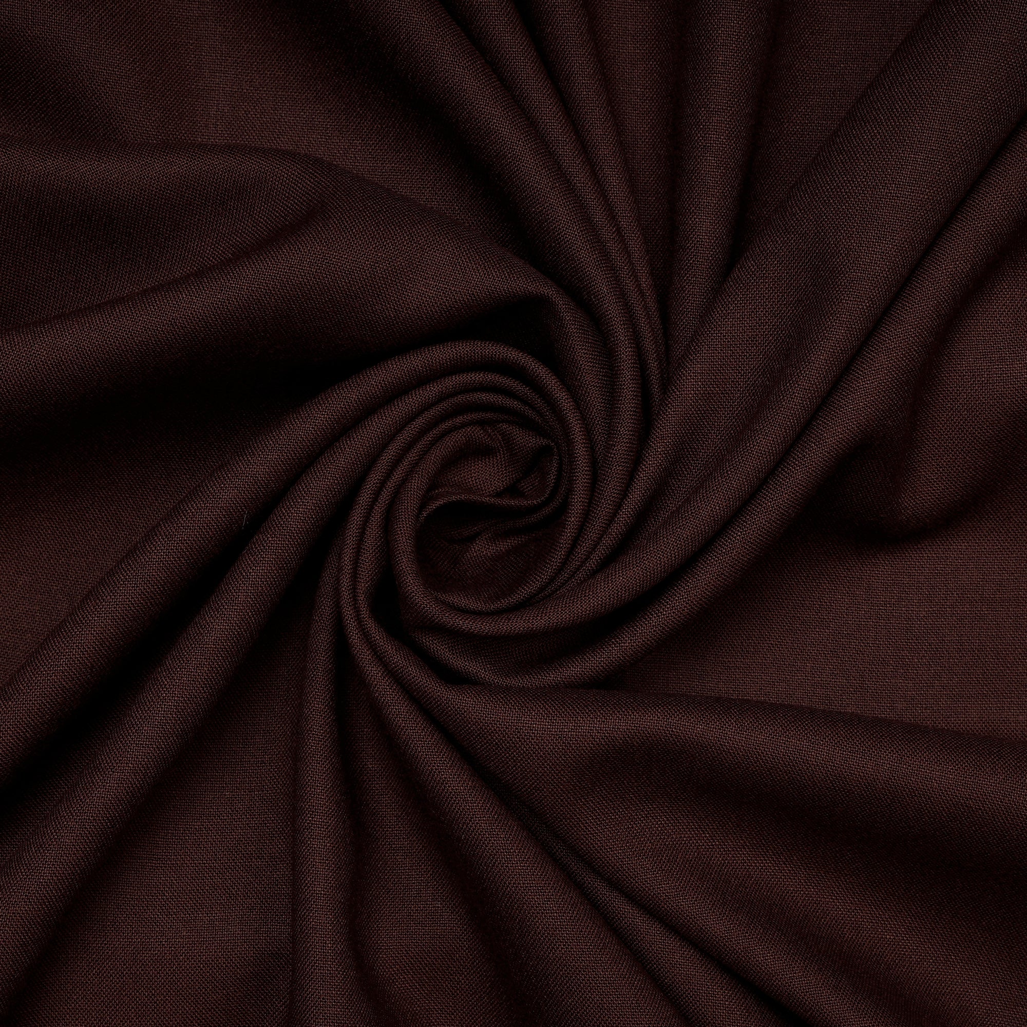Deep Chocolate Brown Mill Dyed Rayon Fabric