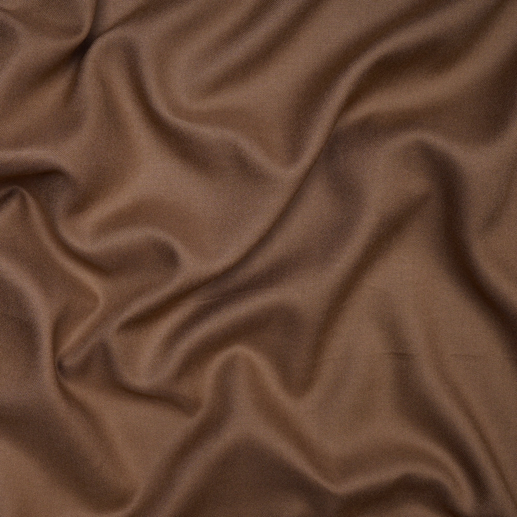 Caramel Brown Mill Dyed Rayon Fabric