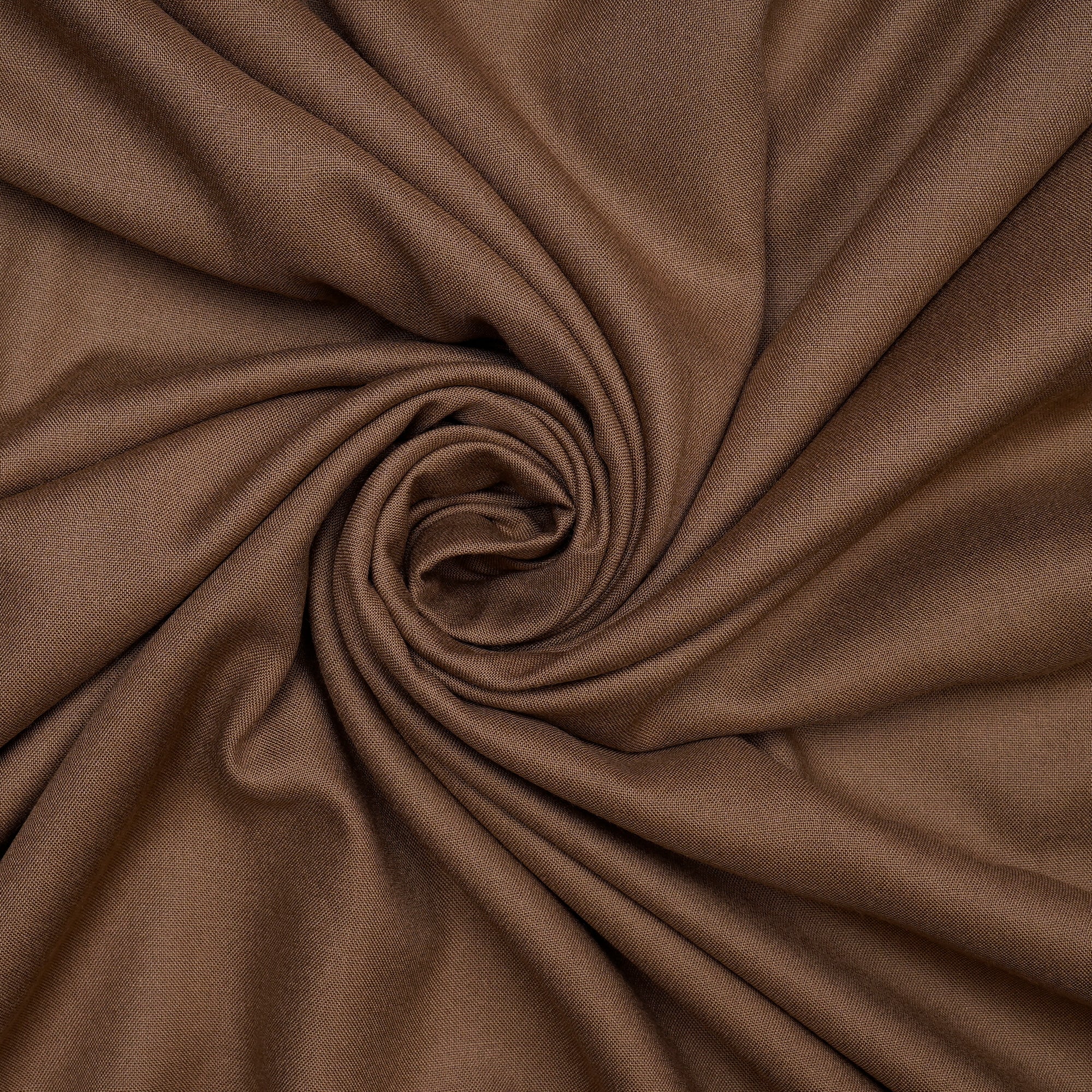 Caramel Brown Mill Dyed Rayon Fabric