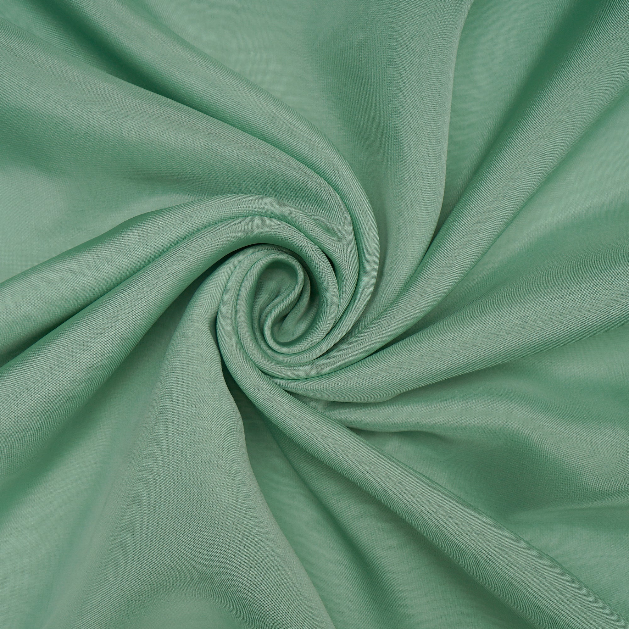 Mint Green Mill Dyed Viscose Organza Fabric