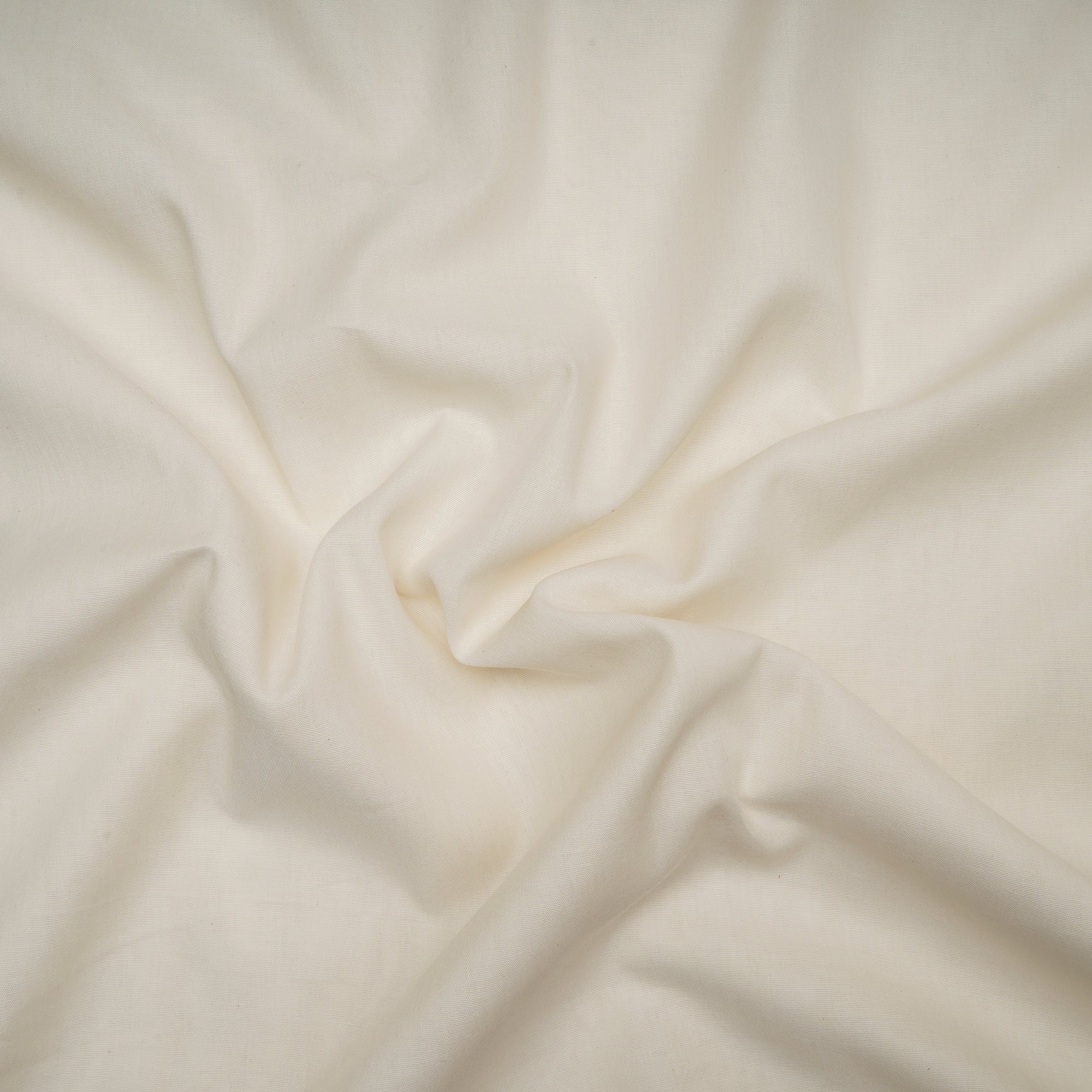 Off White Plain Cotton Fabric