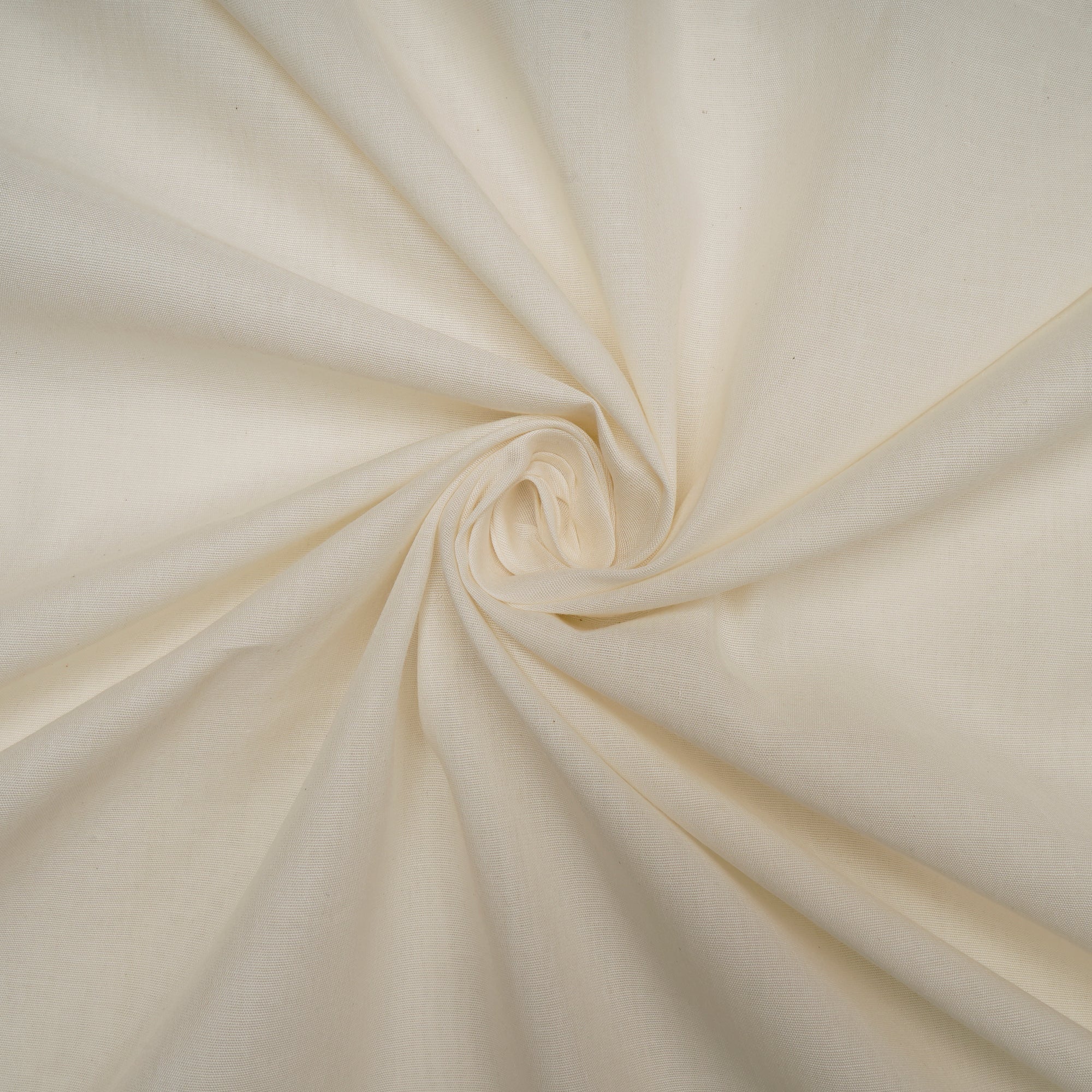 Off White Plain Cotton Fabric