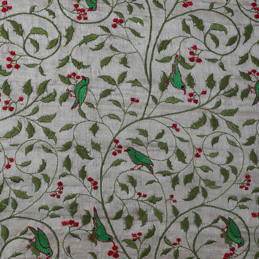 Ivory Color Fancy Chanderi Fabric