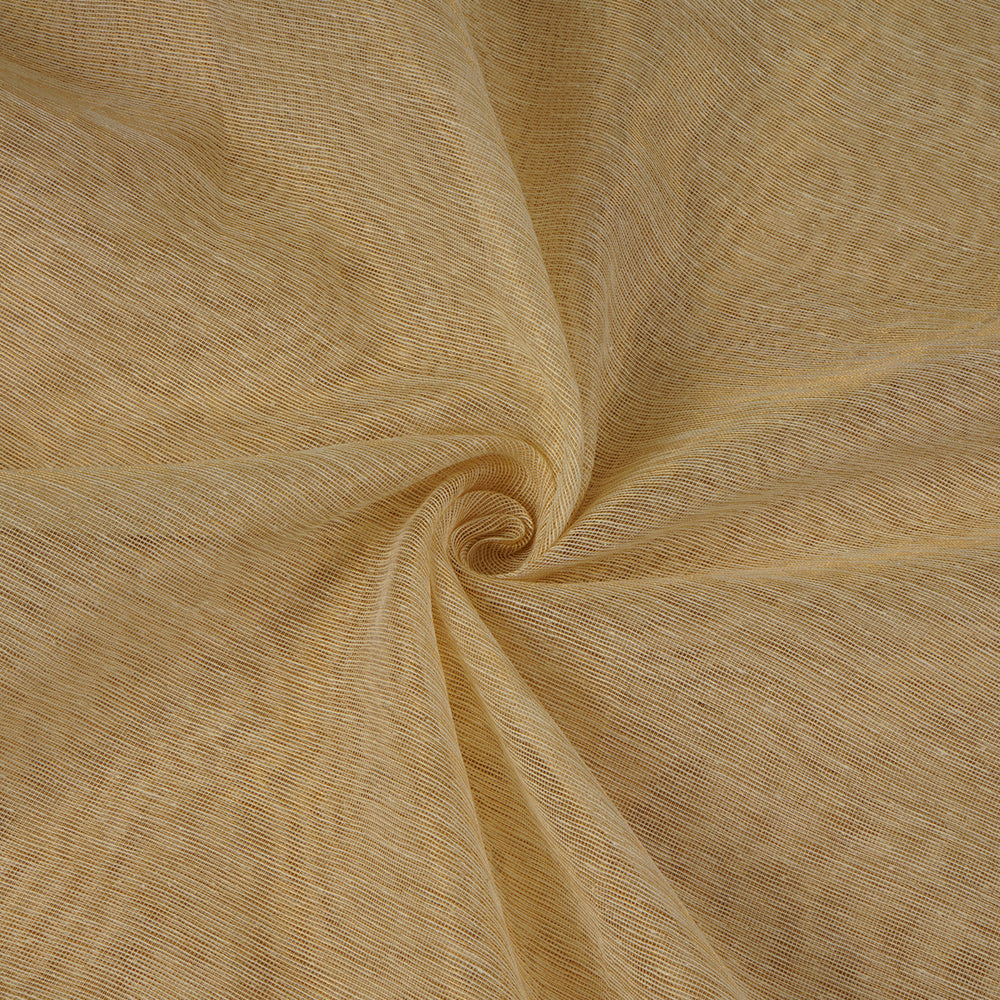 Beige Color Net Silk Fabric