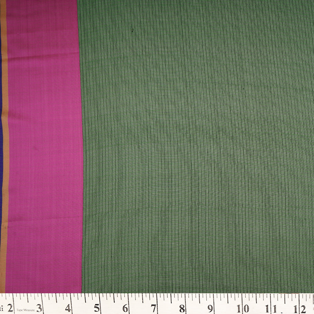 Green Color Yarn Dyed Kota Silk Fabric