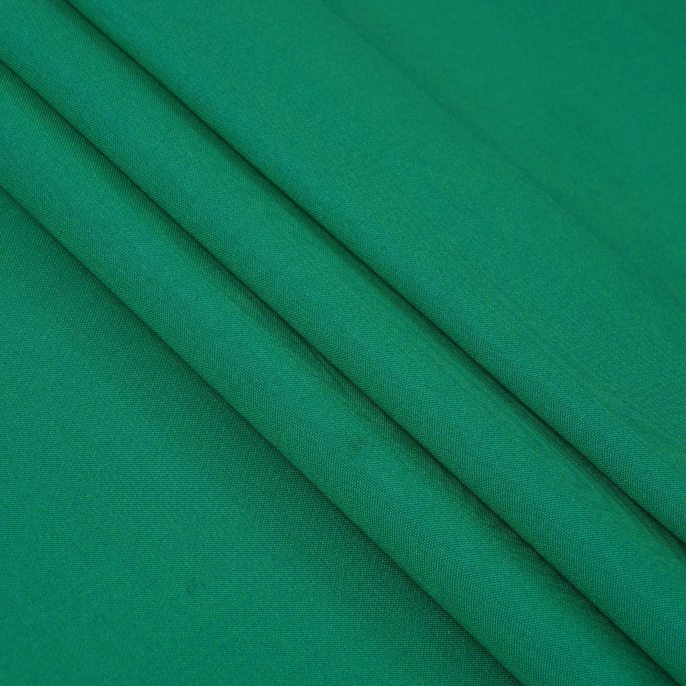 Green Color Blended Silk Fabric