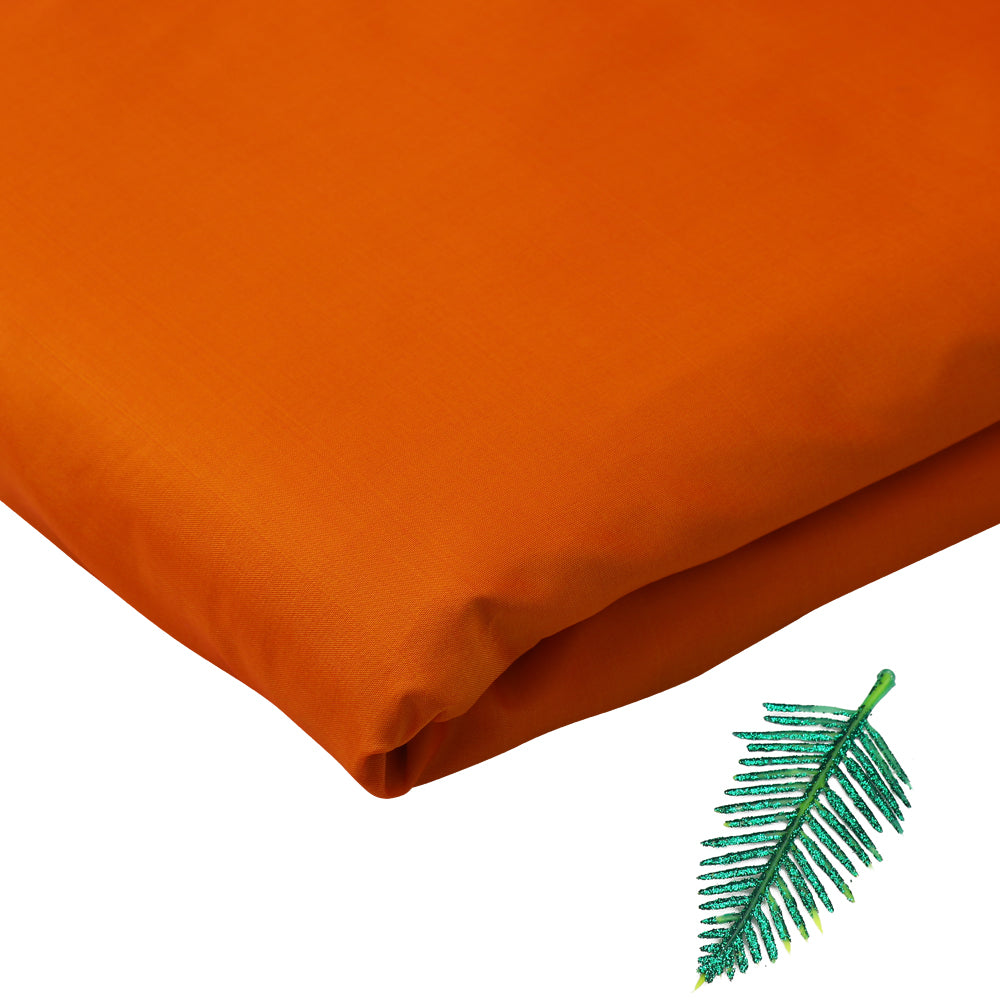 Orange Color Blended Silk Fabric