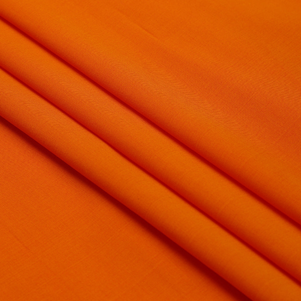 Orange Color Blended Silk Fabric