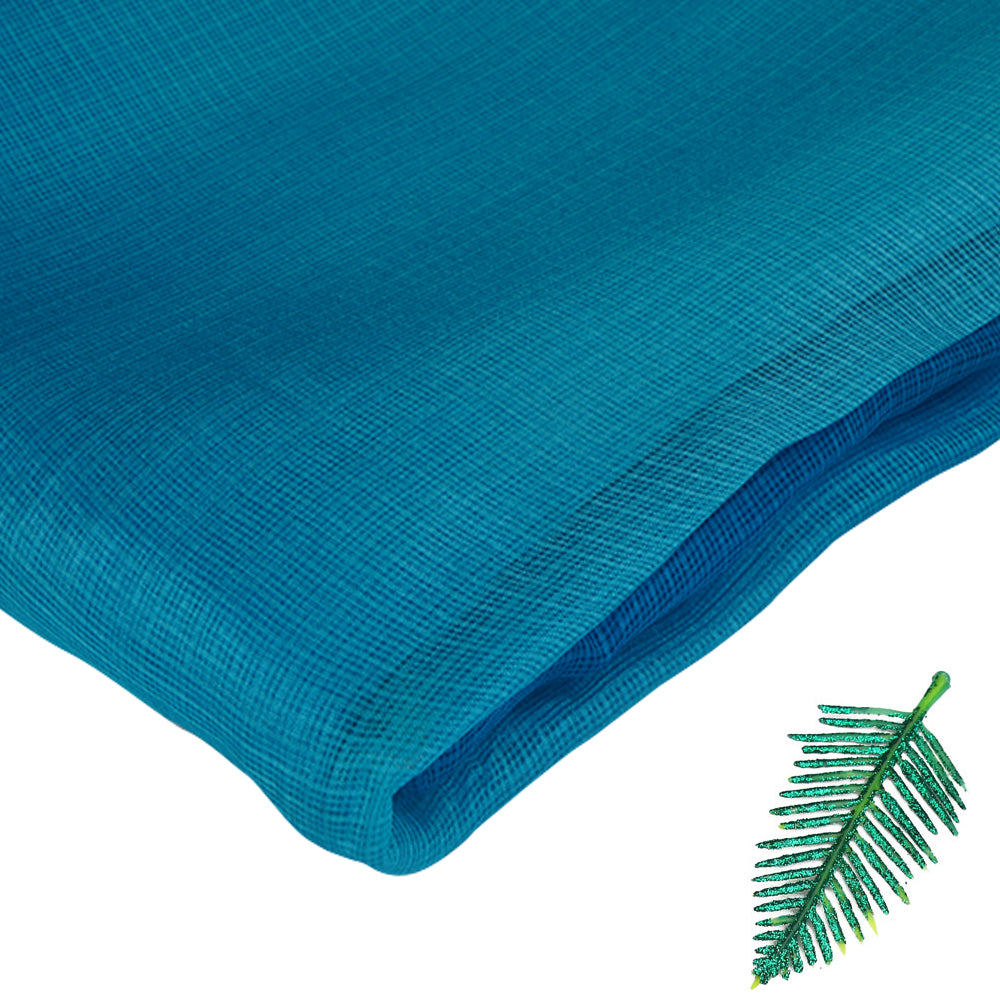 Blue Color Ombre Dyed Kota Silk Fabric