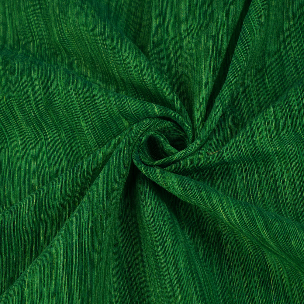 Green Color Ghicha Silk Fabric