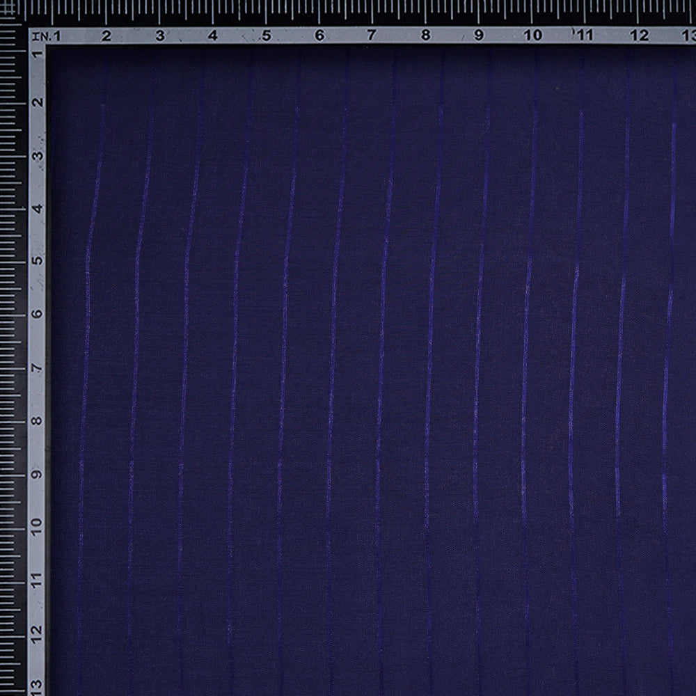 Navy Color Striped Poly Modal Fabric