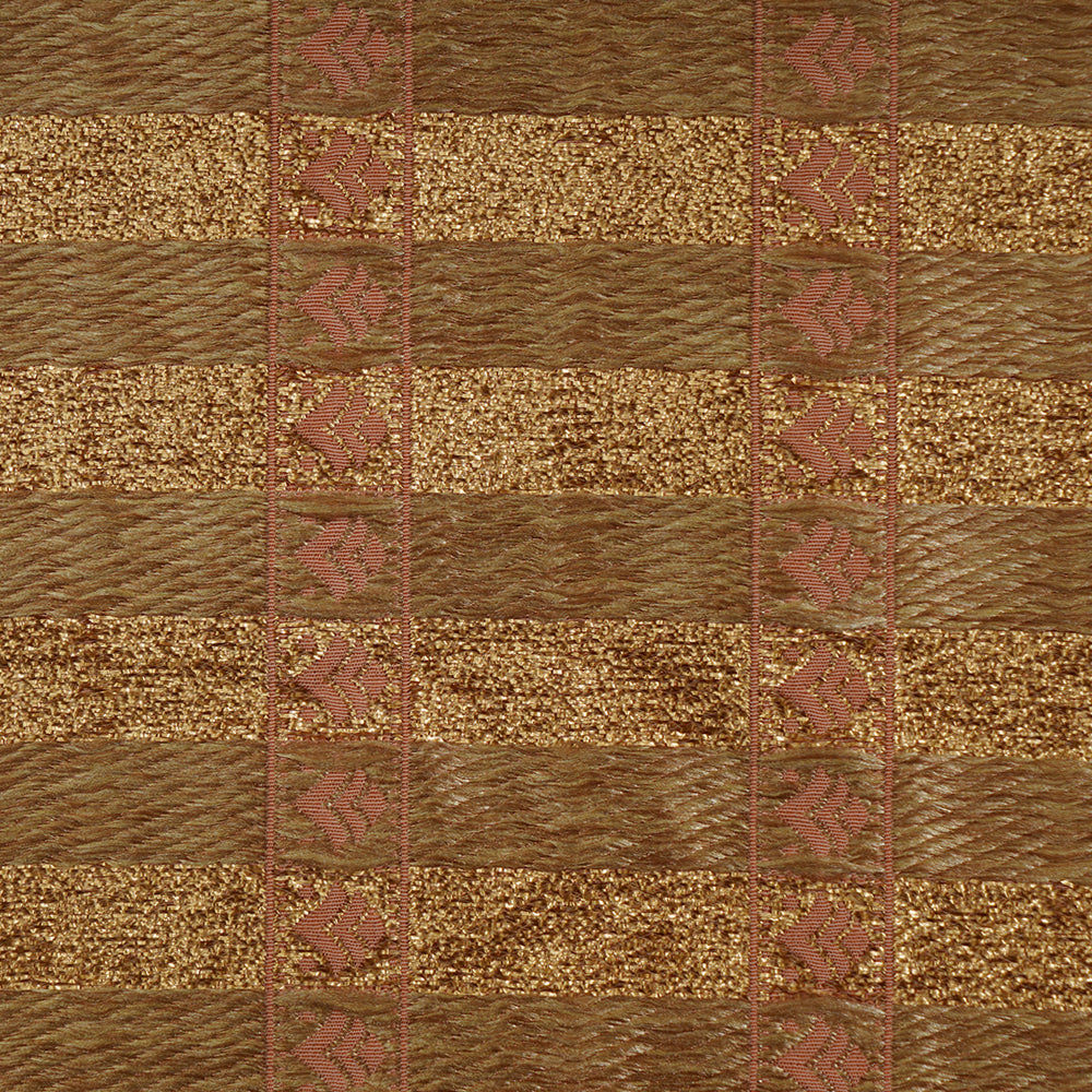 Golden Color Handwoven Brocade Fabric